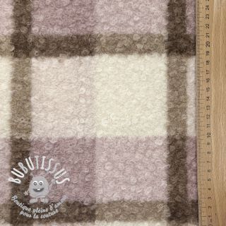 Tissu de manteau Bouclé Squares design C