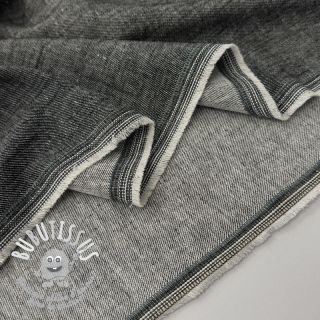 Tissu mélange lin et cotton Denim Twill black