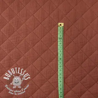 Tissu double gaze/mousseline QUILT rouge