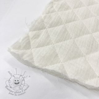 Tissu double gaze/mousseline QUILT ecru