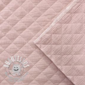 Tissu double gaze/mousseline QUILT soft rose