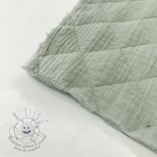 Tissu double gaze/mousseline QUILT nile