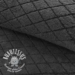 Tissu de manteau TEDDY Diamond dark grey
