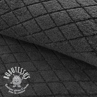 Tissu de manteau TEDDY Diamond dark grey