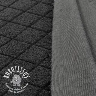 Tissu de manteau TEDDY Diamond dark grey