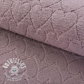 Tissu de manteau TEDDY Hearts in hearts mauve