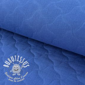 Tissu double gaze/mousseline QUILT NOE cobalt