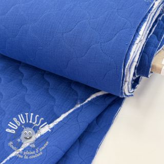 Tissu double gaze/mousseline QUILT NOE cobalt