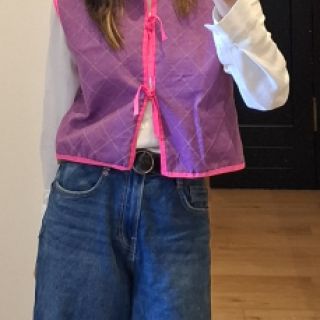 Lin lavé orchid purple