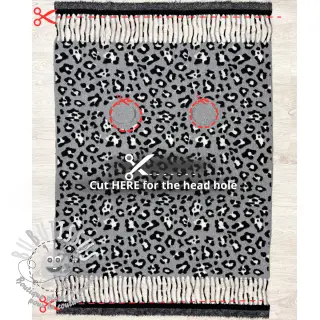 Poncho PRATO boiled wool Panther grey