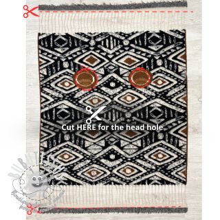 Poncho PRATO boiled wool design E