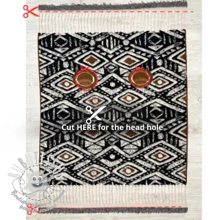 Poncho PRATO boiled wool design E