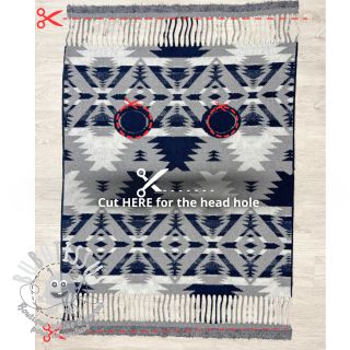 Poncho PRATO boiled wool design F