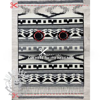 Poncho PRATO boiled wool design I