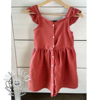 Tissu double gaze/mousseline terra