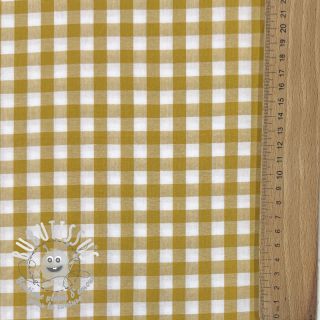 Tissu coton Check ochre