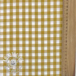 Tissu coton Check ochre