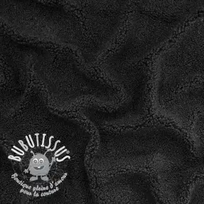 Tissu de manteau TEDDY black