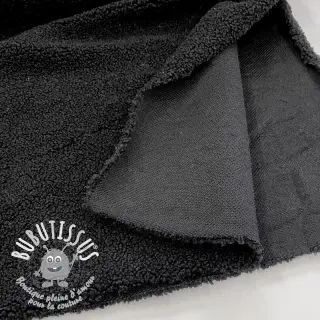 Tissu de manteau TEDDY black