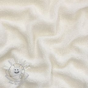 Tissu de manteau TEDDY ecru