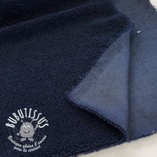 Tissu de manteau TEDDY navy