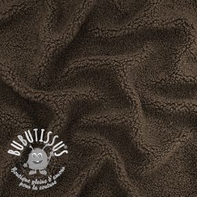 Tissu de manteau TEDDY dark brown