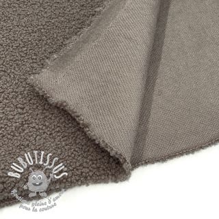 Tissu de manteau TEDDY taupe