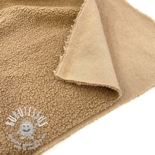 Tissu de manteau TEDDY camel