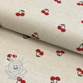 Tissu déco Linenlook Cherries natural
