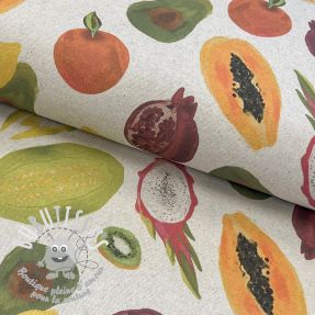 Tissu déco Linenlook Fruit digital print