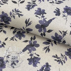 Tissu déco Linenlook Night flowers digital print