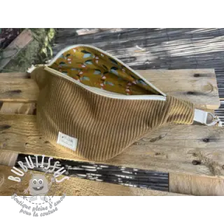 Tissu velours cotelé HUGGY tabac
