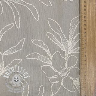 Tissu coton EMBROIDERY GABARDINE Luana grey