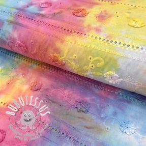Tissu coton EMBROIDERY Tie dye Della design B
