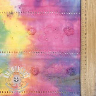 Tissu coton EMBROIDERY Tie dye Della design B