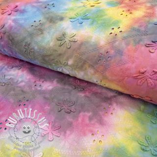 Tissu coton EMBROIDERY Tie dye Della design A