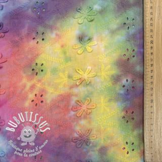 Tissu coton EMBROIDERY Tie dye Della design A
