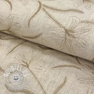 Viscose lin Desert flowers design C