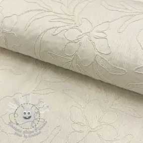 Tissu coton EMBROIDERY GABARDINE Luana natural