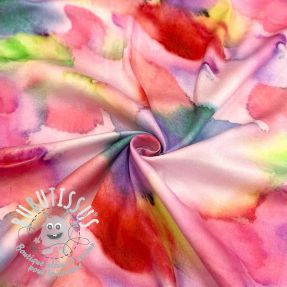 Viscose SATIN Ambre pink digital print