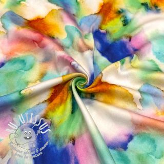 Viscose SATIN Ambre blue digital print