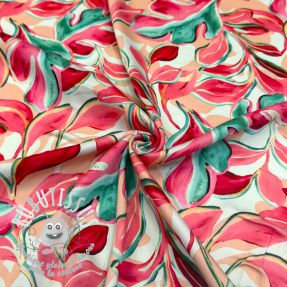 Viscose SATIN Giselle red digital print
