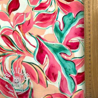 Viscose SATIN Giselle red digital print