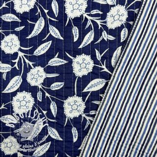 Tissu coton QUILT Gange indigo