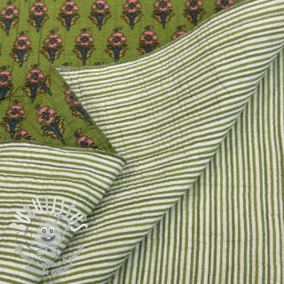 Tissu coton QUILT Gange vert