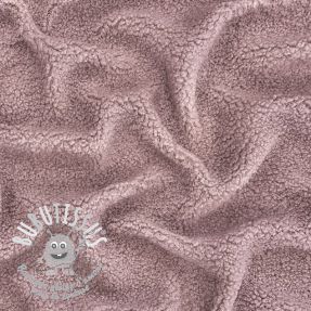 Tissu de manteau TEDDY dark powder