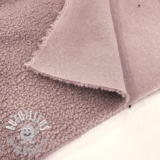 Tissu de manteau TEDDY dark powder