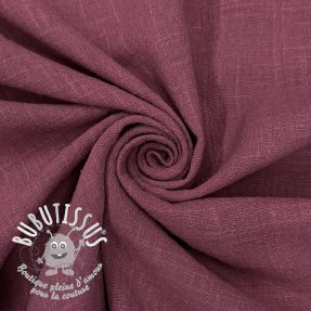 Tissu coton SLUB WASHED mauve