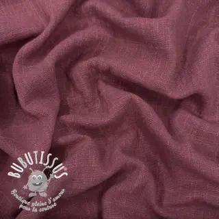 Tissu coton SLUB WASHED mauve
