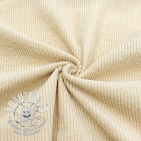 Tissu velours cotelé 6W WASHED STRETCH butter